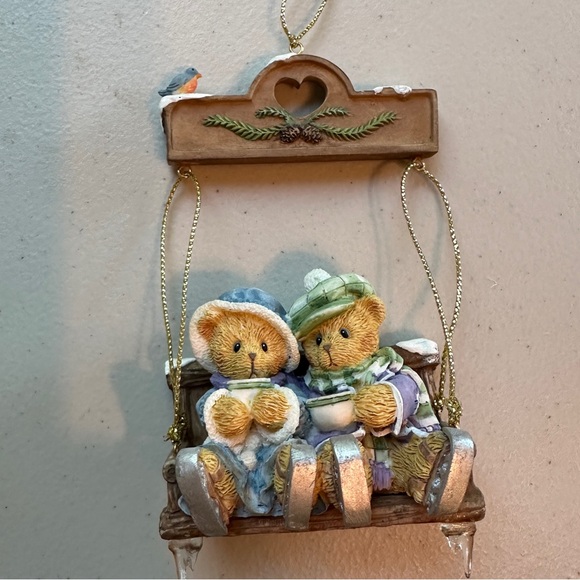 Cherished Teddies 1999 Swinging Bear Ornaments set of 2 - Picture 3 of 3
